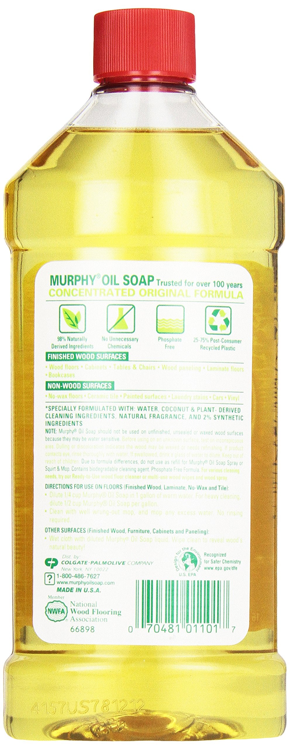 Murphy cleaner in use on wood table demonstrating gentle shine