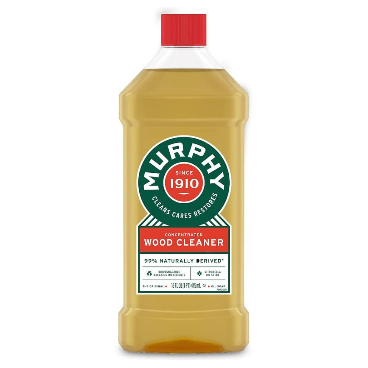 Murphy Oil Soap front packaging showing two 16 oz bottles and product label benefits