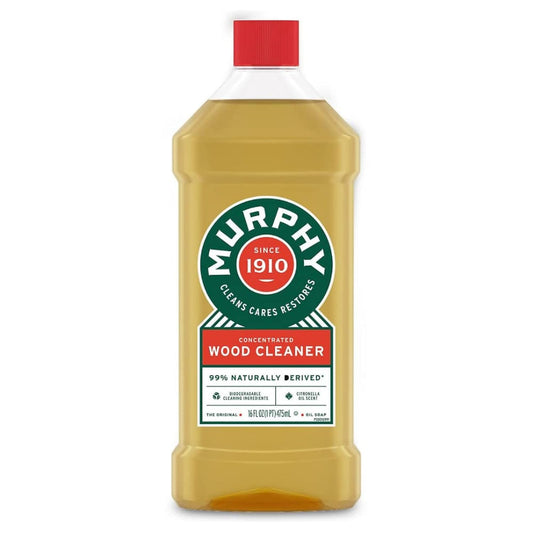 Murphy Oil Soap front packaging showing two 16 oz bottles and product label benefits