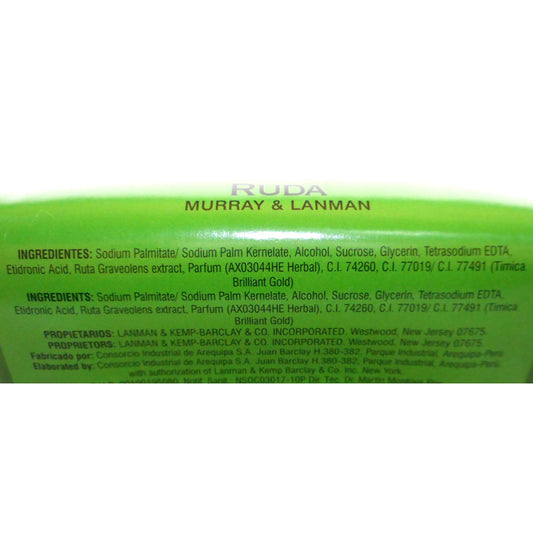 Close-up of Murray & Lanman soap bar texture highlighting translucent glycerine and smooth lathering surface