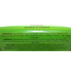 Close-up of Murray & Lanman soap bar texture highlighting translucent glycerine and smooth lathering surface