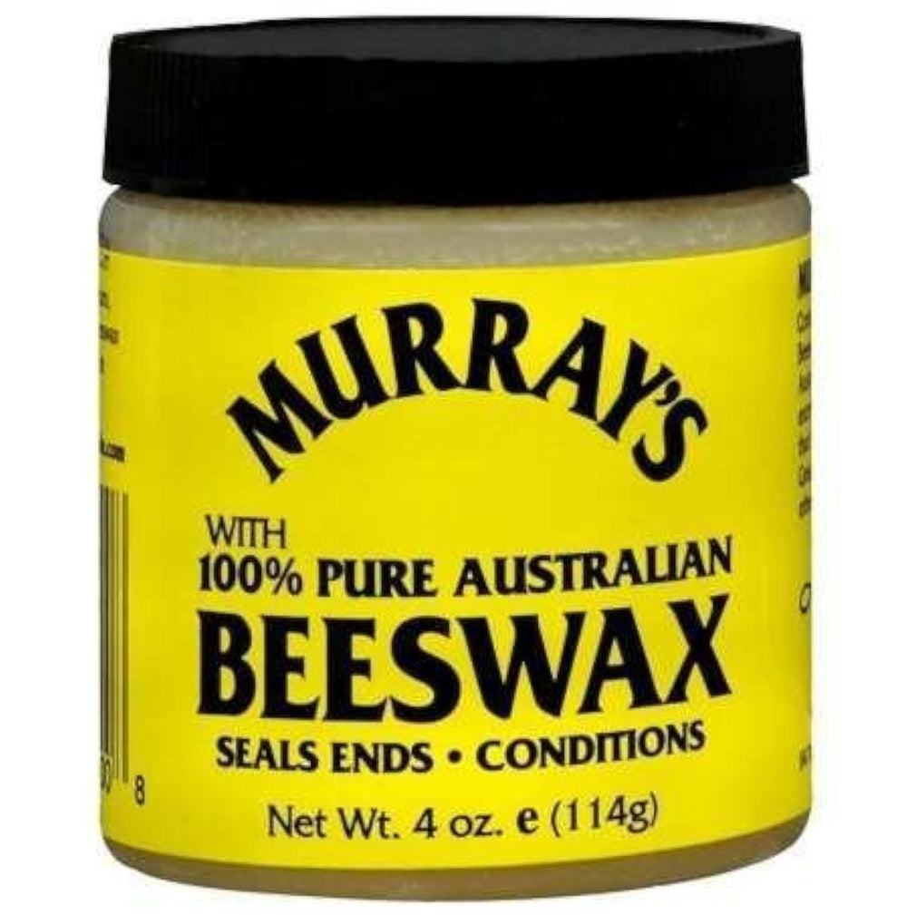 Murray's beeswax 4 oz tin front view showing brand label and compact size for travel