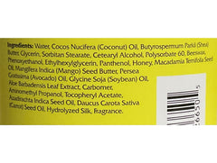 Murray's product applied in natural curls demonstrating defined, frizz-reduced hair with shine