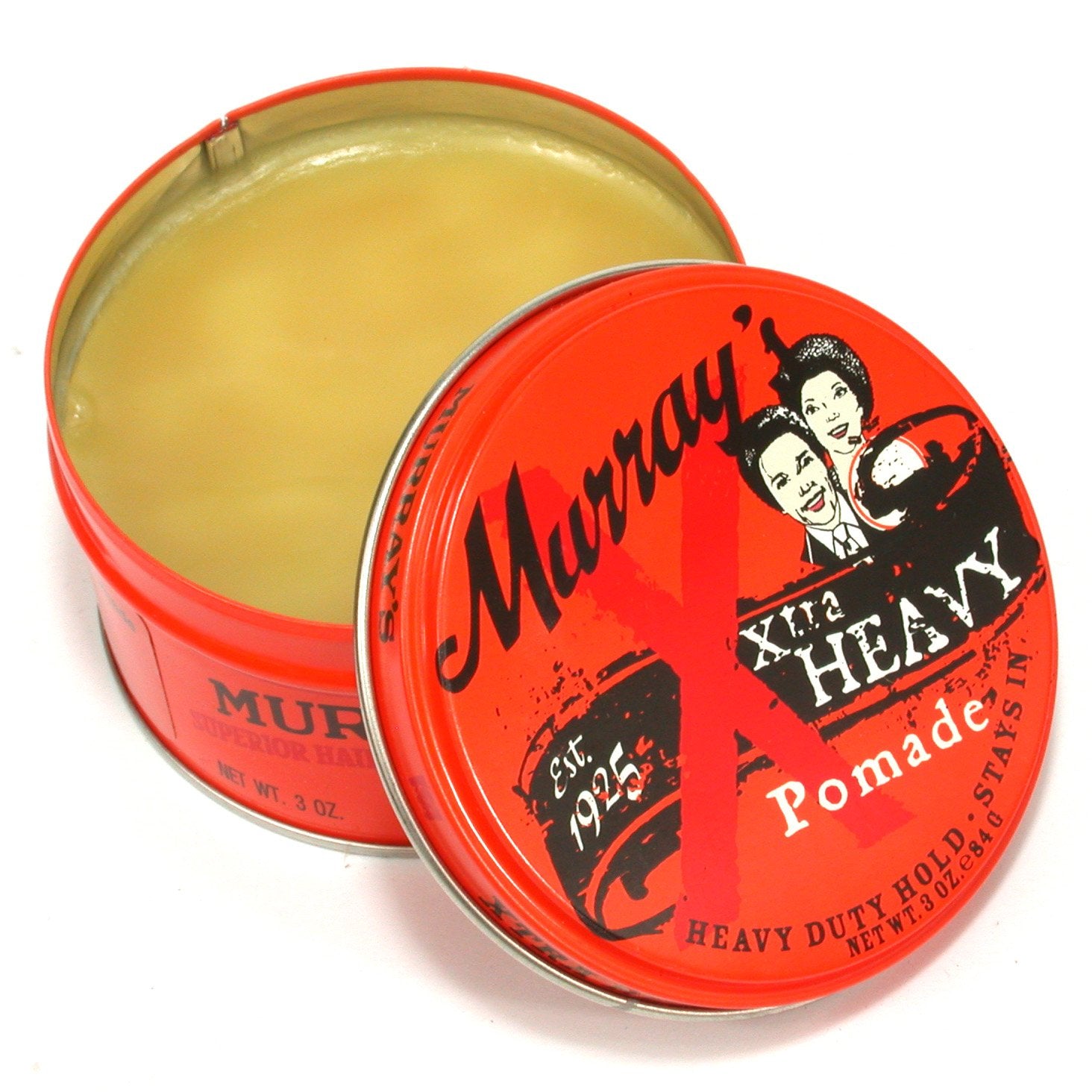 Murray's pomade texture close-up highlighting thick waxy consistency