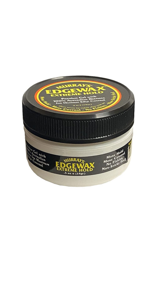 Murray's mini edgewax extreme open jar texture close-up highlighting beeswax-rich gel