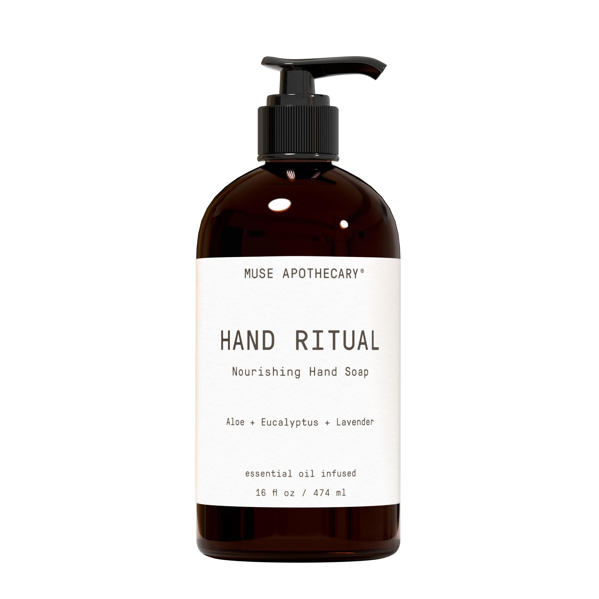 Muse Apothecary front bottle showing label and 16 oz size for everyday use