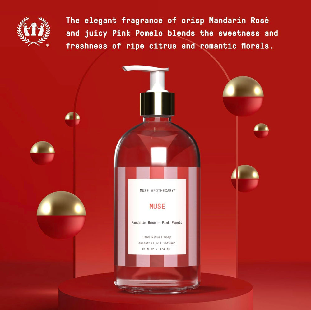 Muse Apothecary rich lather foam texture delivering gentle cleansing and hydration