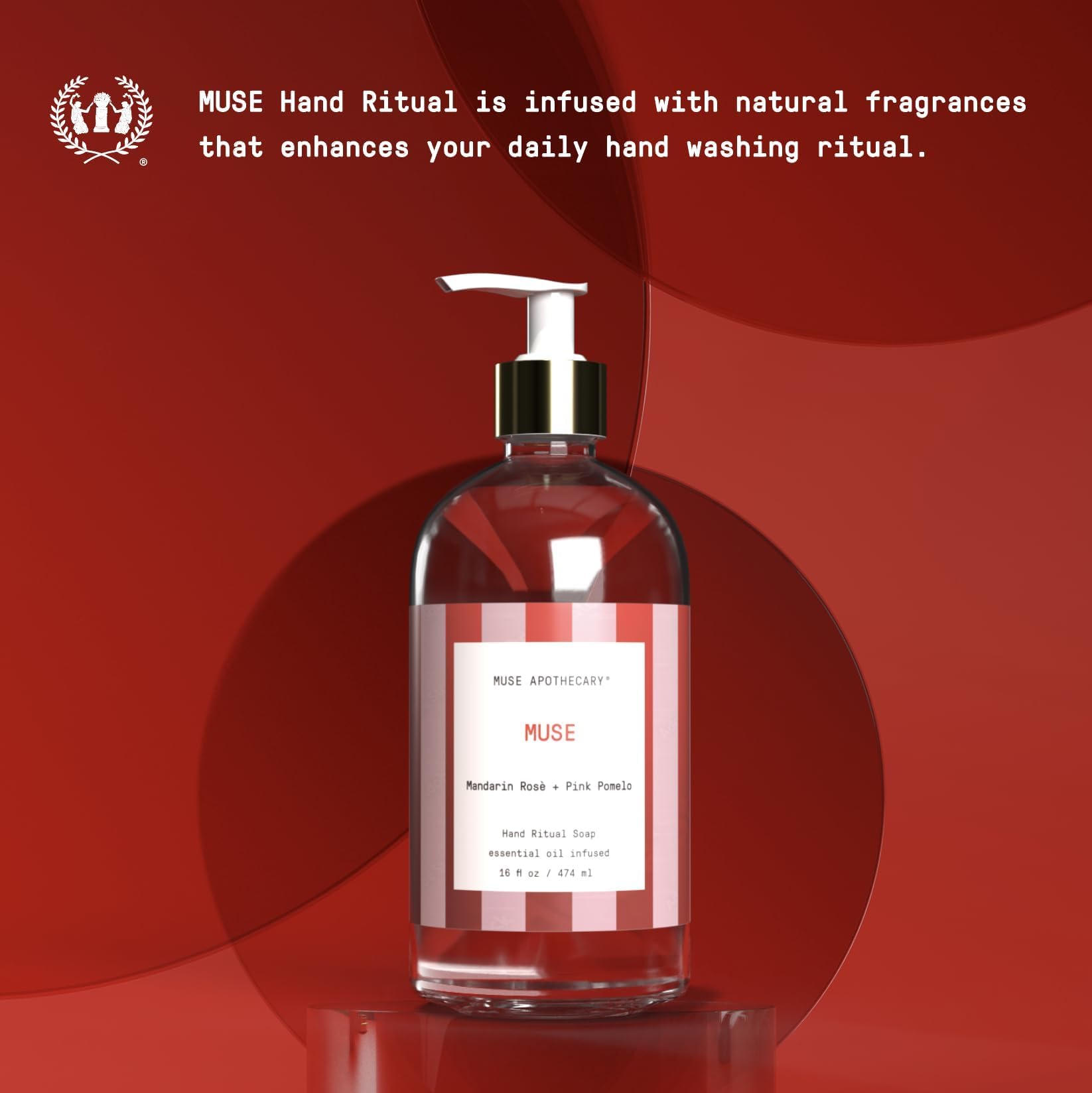 Muse Apothecary pouring into hand demonstrating moisturizing cleansing performance