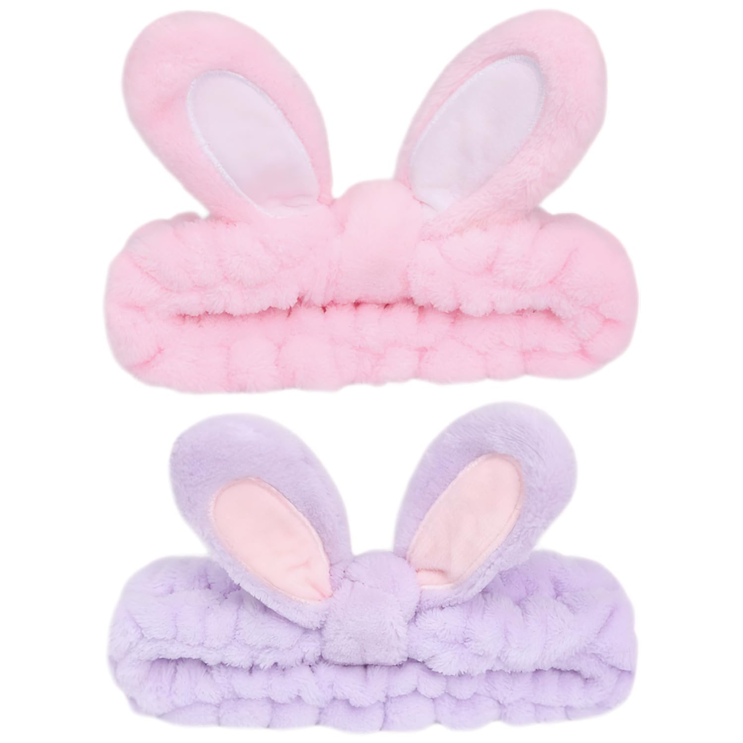 musejoy front view of bunny ear headbands showing cute colors and packaging benefit