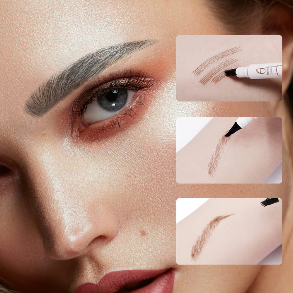 Music Flower application on model brows showing realistic finished look