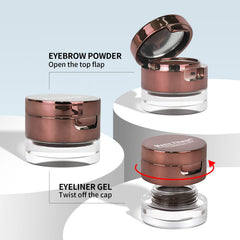 Music Flower open compact with mirror and tools for quick on-the-go touch-ups