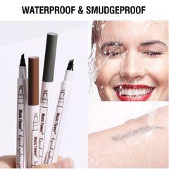 Music Flower stroke demo on skin illustrating natural eyebrow definition