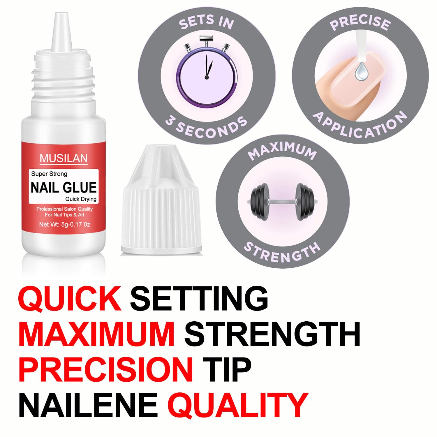 MUSILAN bottle close-up nozzle for precise application and control