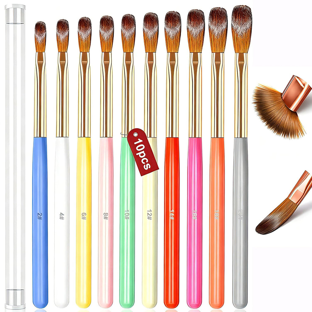 MUSILAN front view of the ten-piece brush set showing full contents and variety benefits