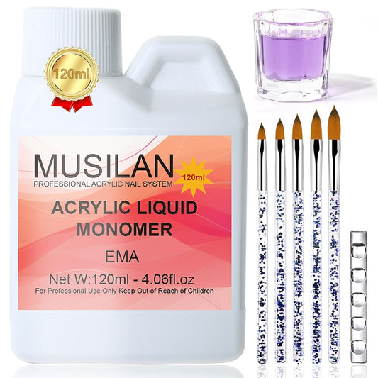 MUSILAN front packaging 4oz monomer showing kit clarity and professional quality