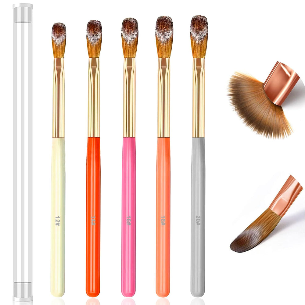 MUSILAN front view of brush set showing sizes and colorful handles for easy selection