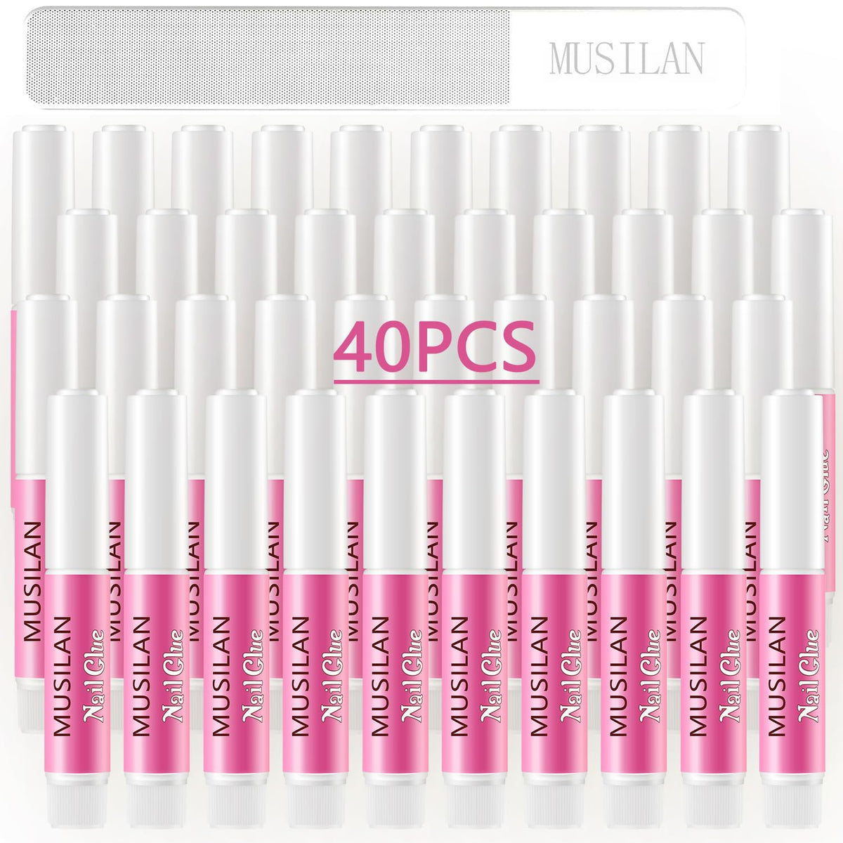 MUSILAN front packaging showing 40 tubes and included file for reliable supply