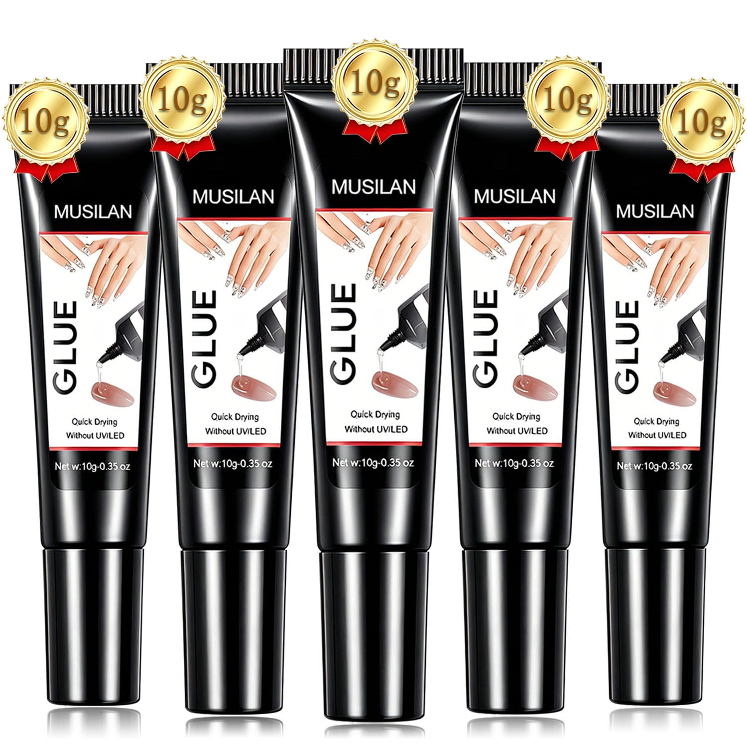 MUSILAN front packaging showing five 10g tubes and benefits