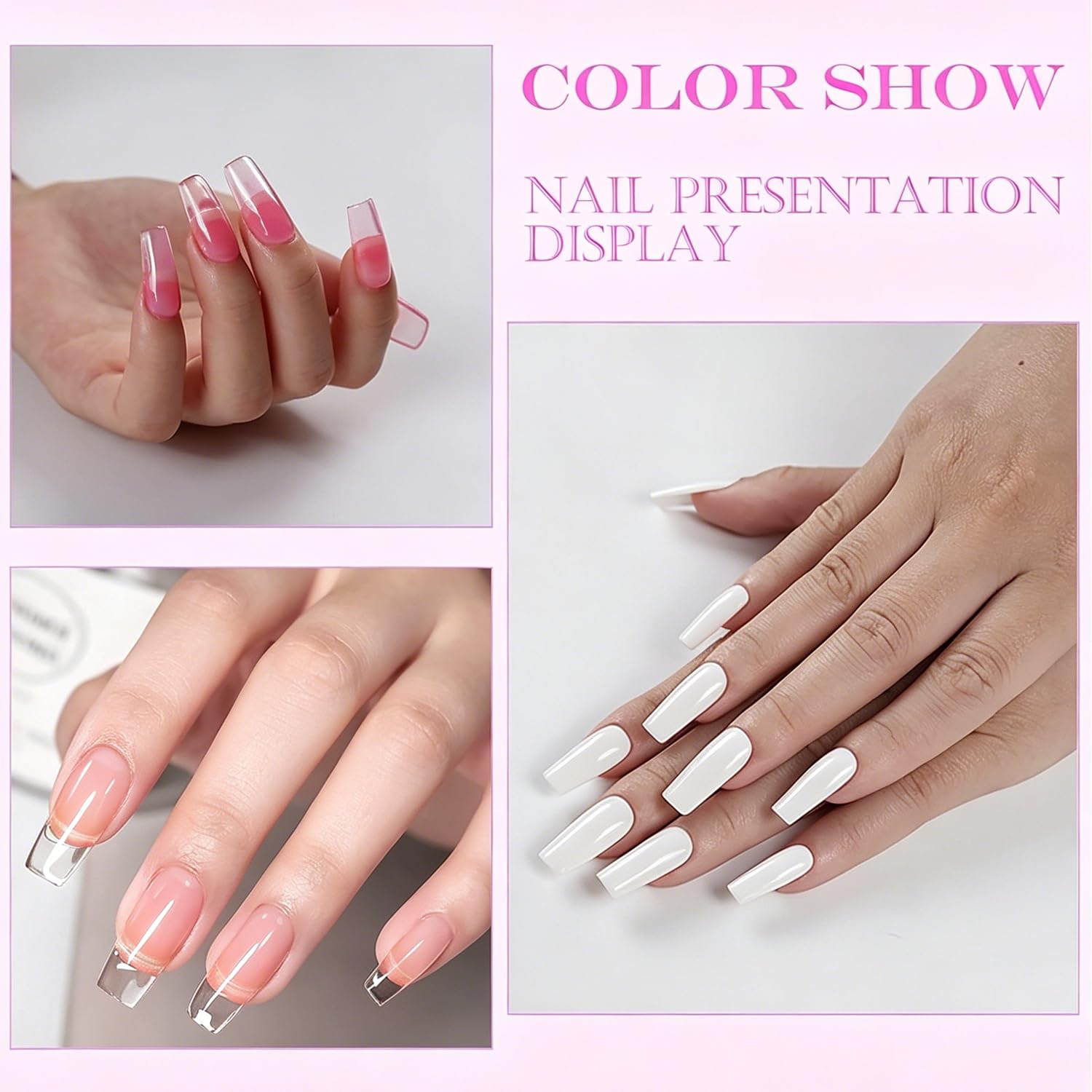 MUSILAN before and after nail extension demonstrating strong, natural-looking finish