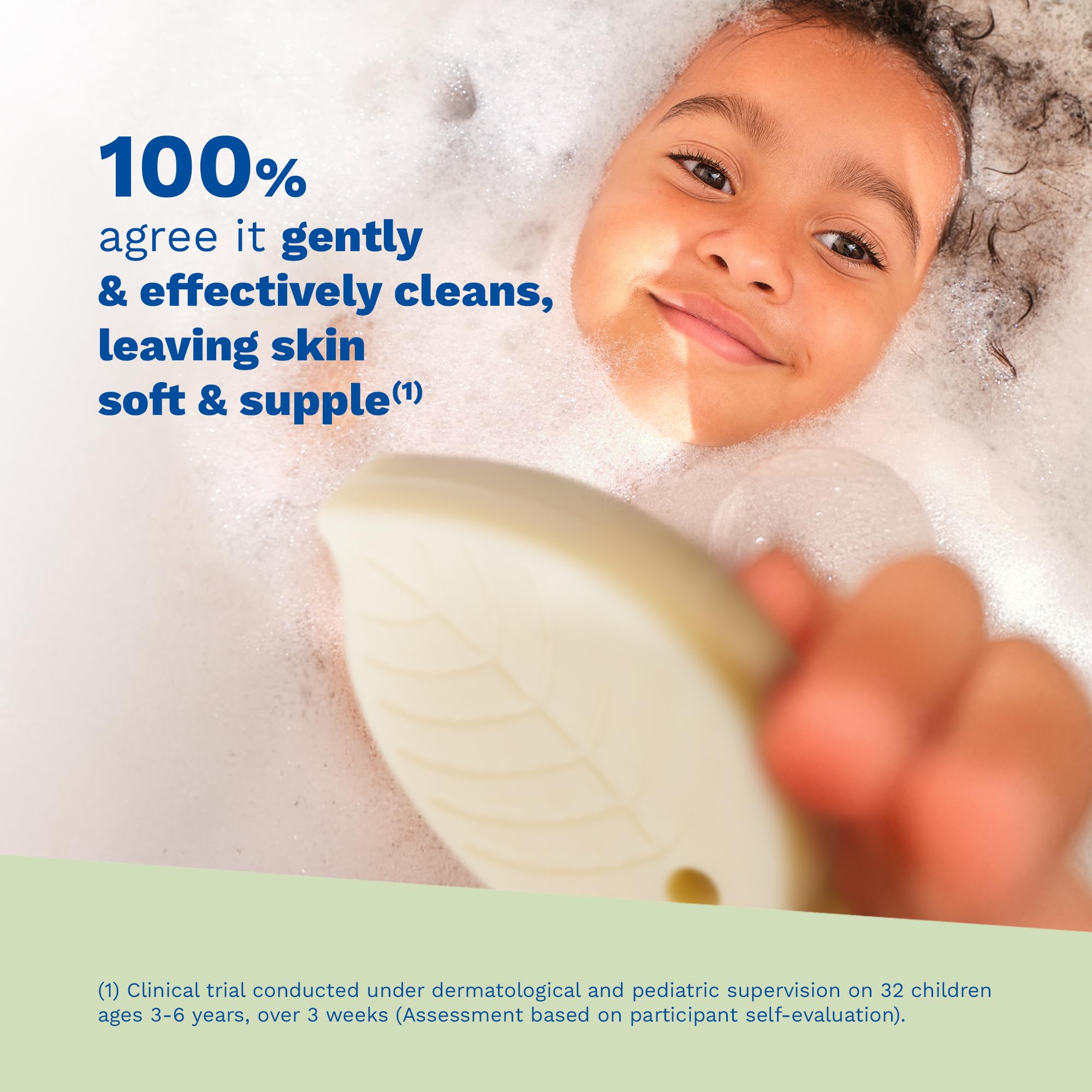Mustela close-up of bar texture highlighting gentle, natural formulation