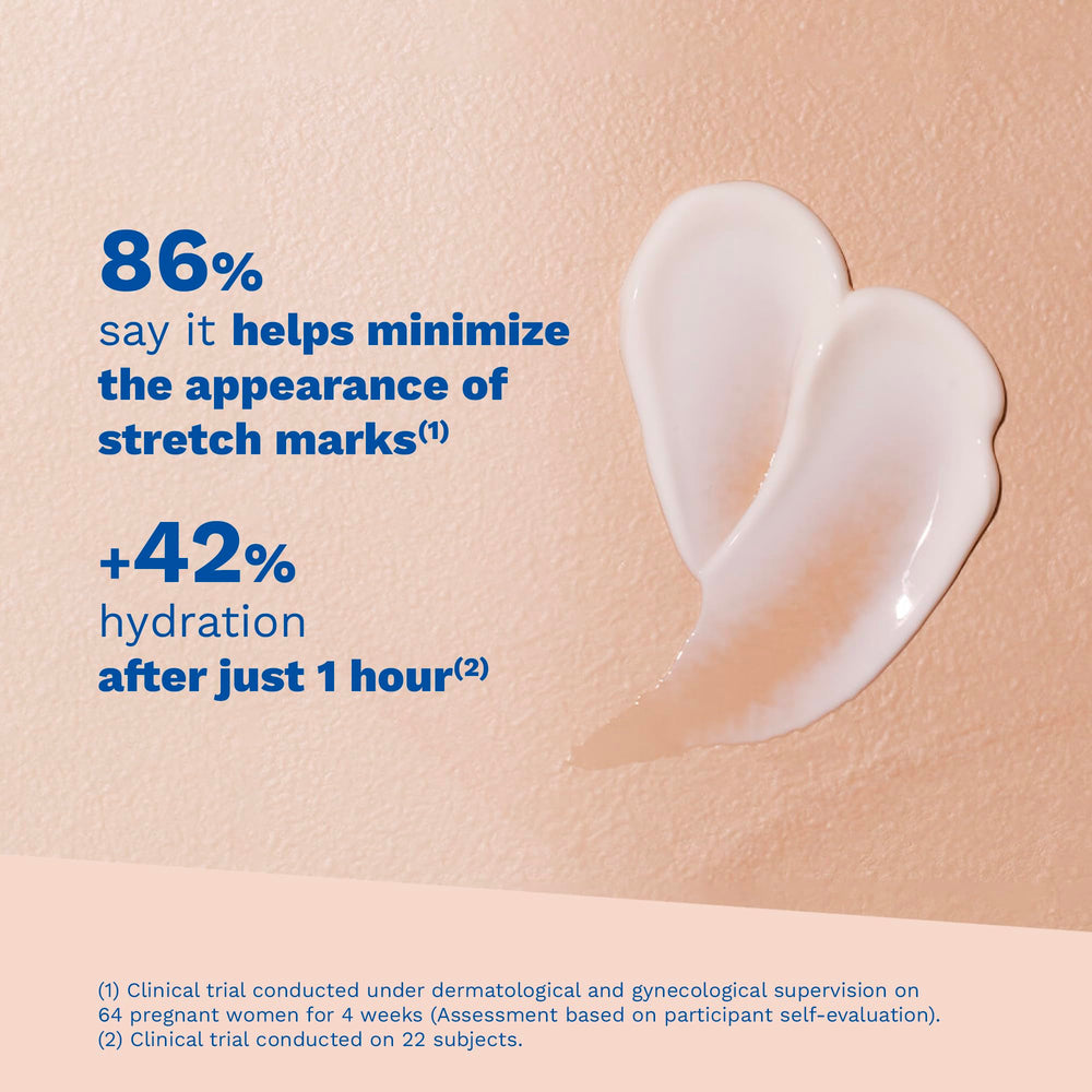 Mustela cream texture close-up demonstrating rich hydration and quick absorption