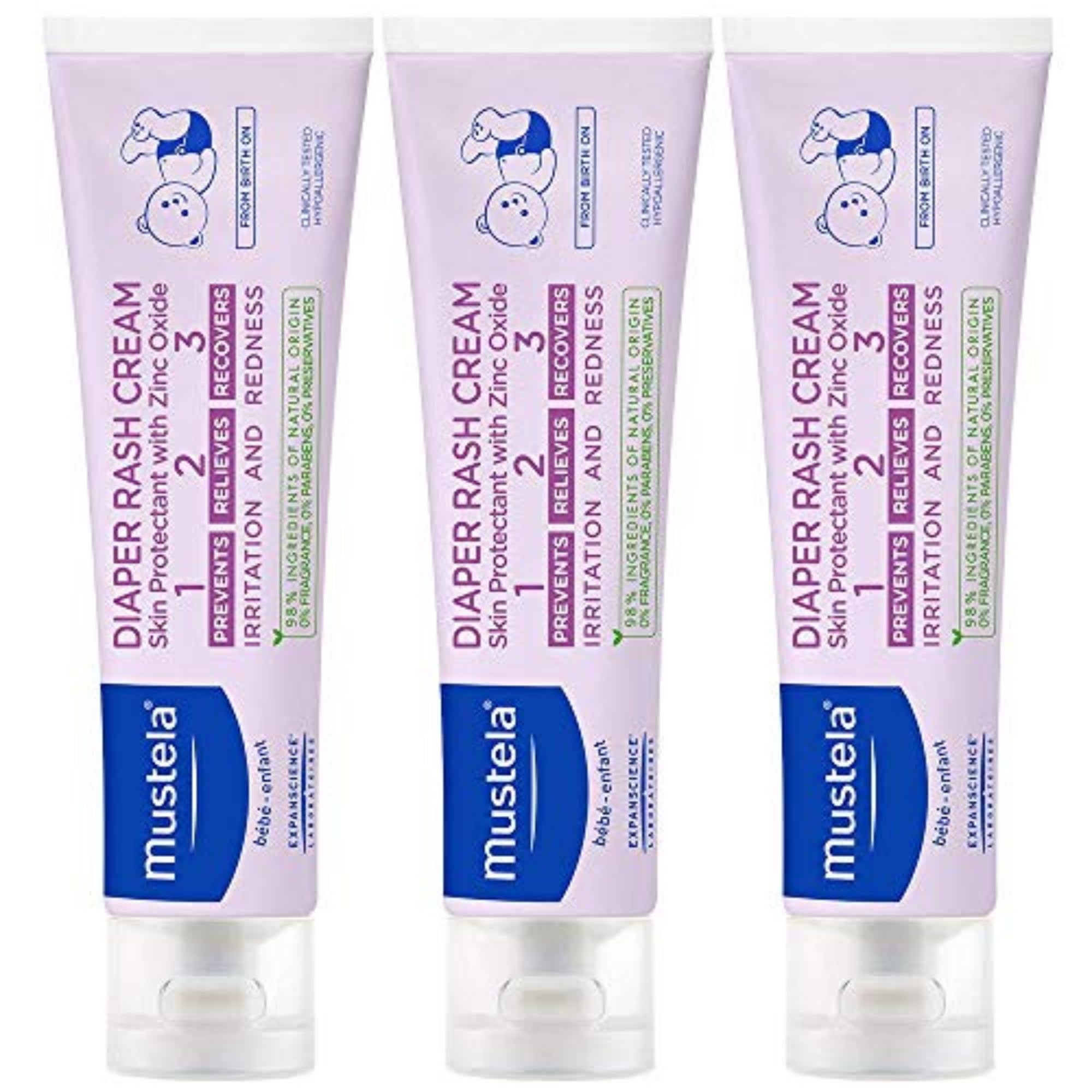 Mustela front packaging showing product and benefits for gentle protection