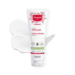 Mustela front packaging showing product benefits and size for reassurance
