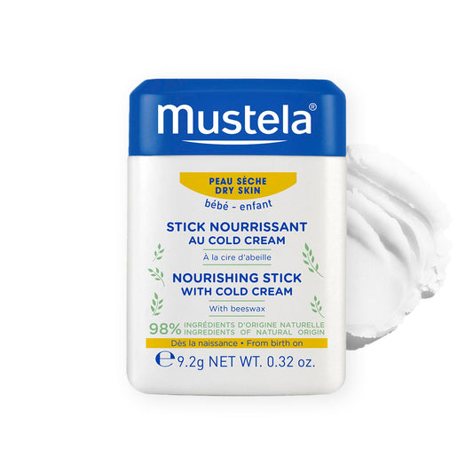 Mustela nourishing stick front packaging showing product and benefit protection