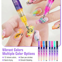 MUUMUS pen held over a nail for accurate application and steady control benefit