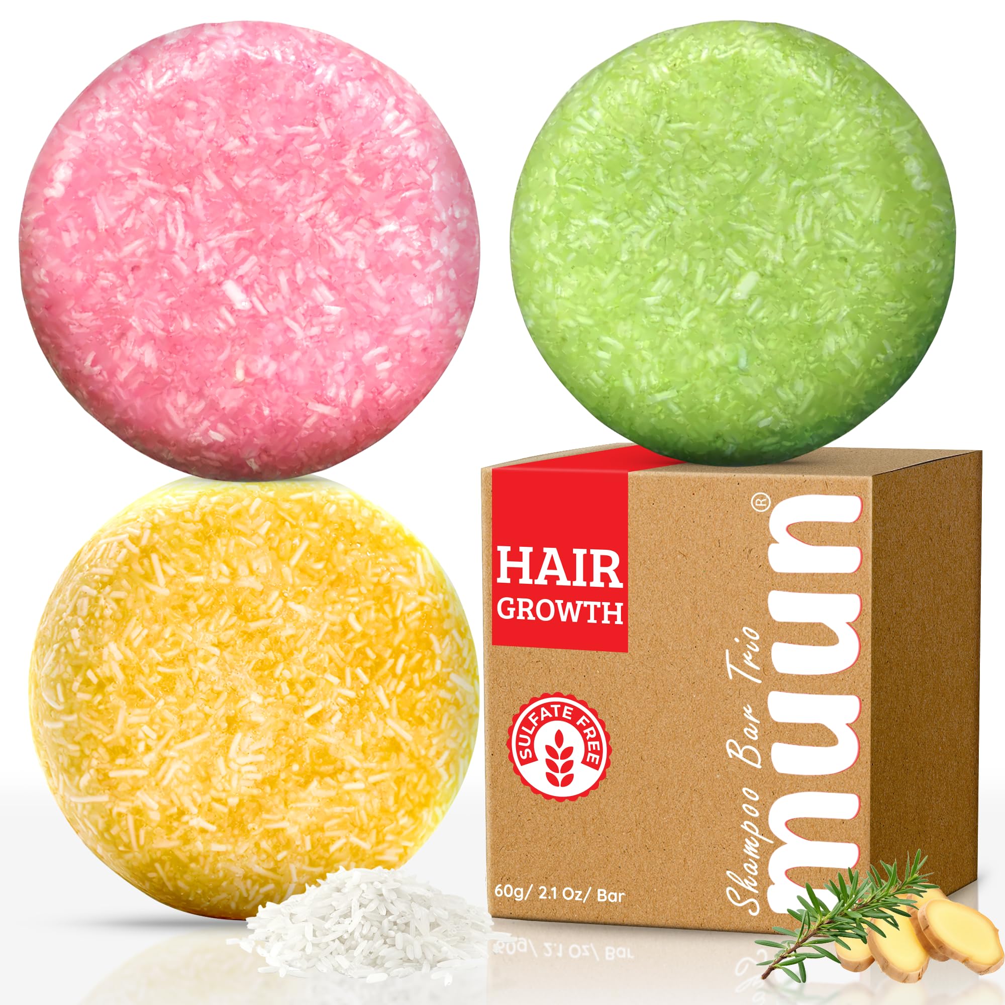 Muun front packaging showing three bars and eco benefits, highlights waste reduction