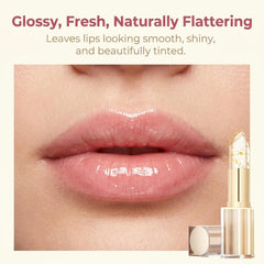 MVC lipstick applied on lips showing personalized rosy tint benefit
