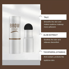 MVC stencil aligned on model brow highlighting easy placement for symmetrical shaping
