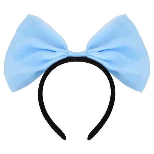 MXXGMYJ front view blue bow headband showing bold color and stylish impact