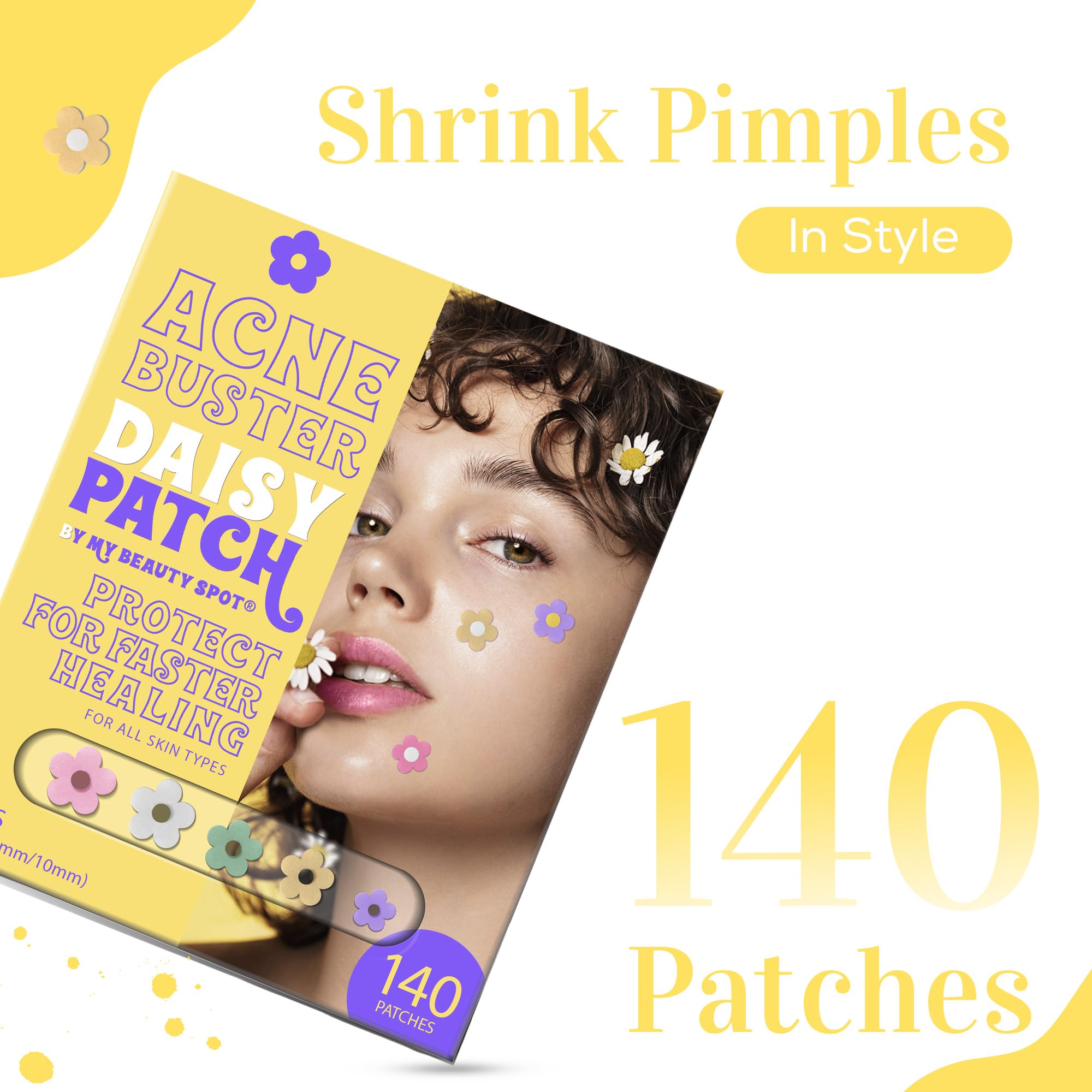 My Beauty Spot patch applied to cheek demonstrating secure blemish protection