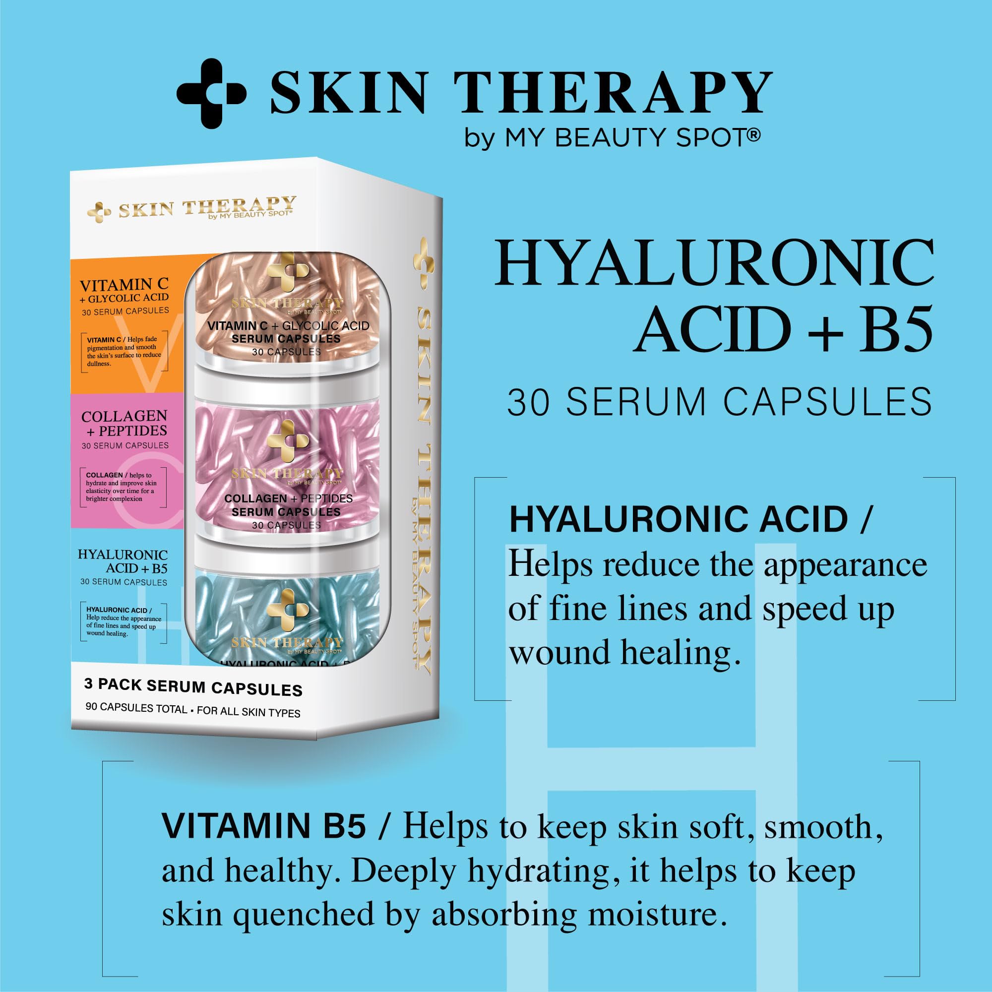 My Beauty Spot hyaluronic serum texture drop, deeply hydrates for plumper skin