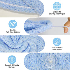my novel things button and loop detail showing secure fit and hands-free convenience