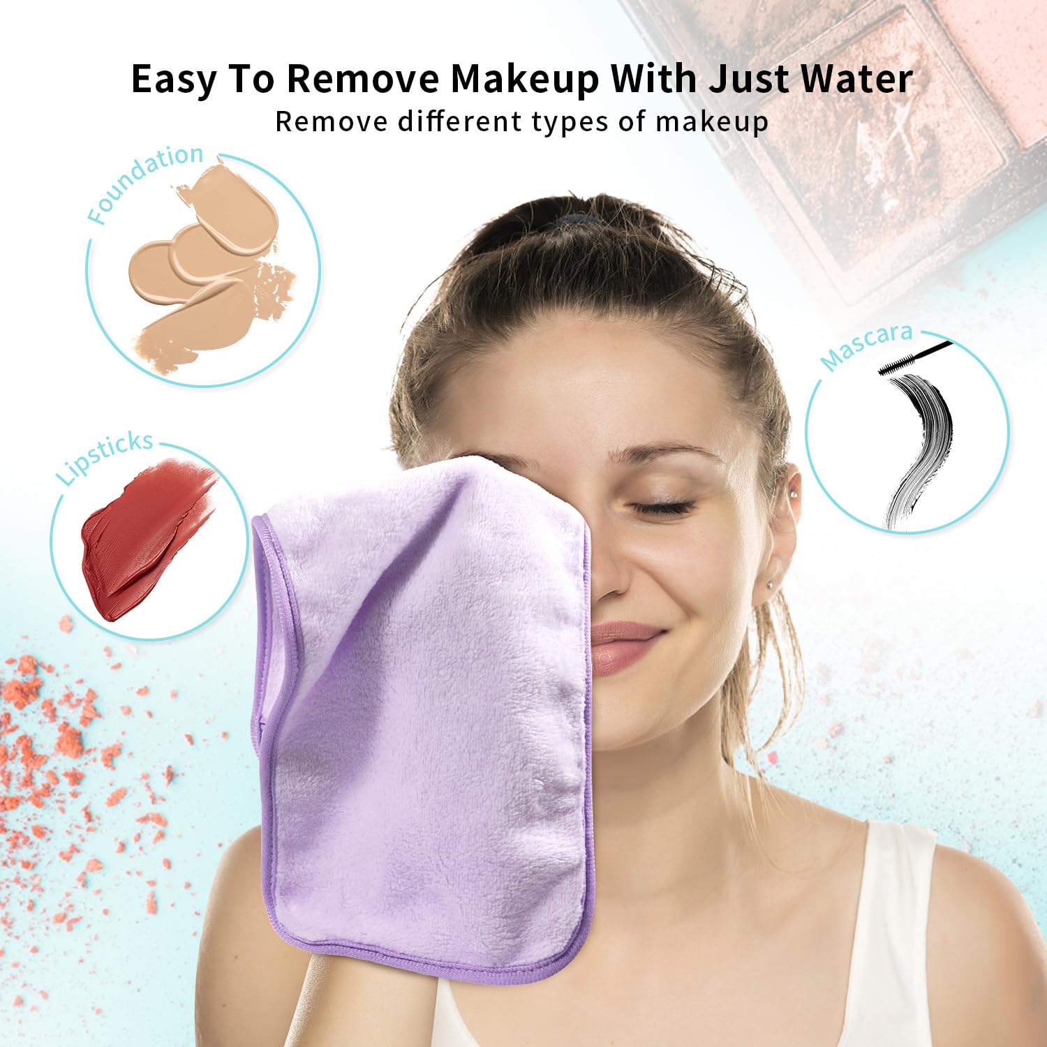 my novel things double-sided towel texture showing short and long microfiber benefits