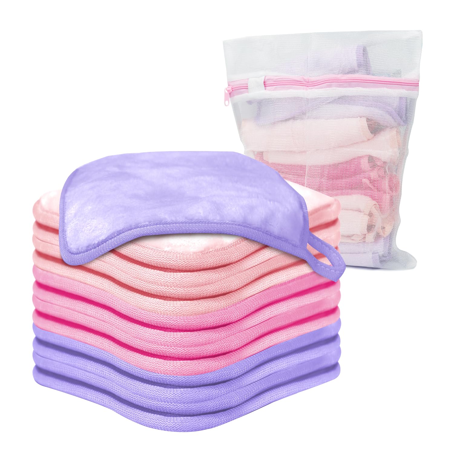 my novel things front packaging showing 12 colorful towels and sustainable benefit