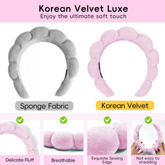 my novel things headband on model side profile demonstrating hair kept dry benefit