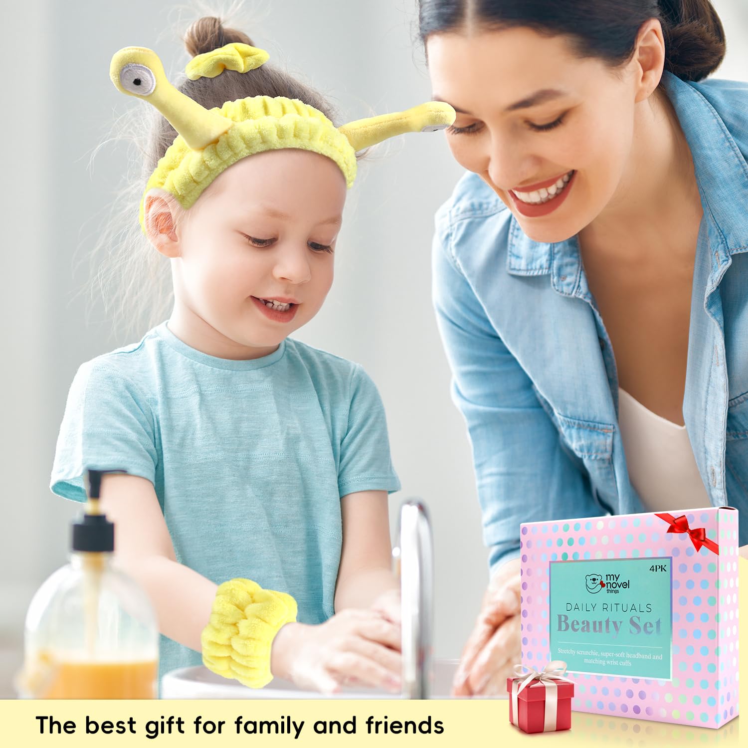 my novel things lifestyle spa setting on vanity, adds cheerful practical touch to skincare