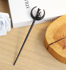 MYAROMA FINDINGS black finish texture on hair sticks offering subtle shine