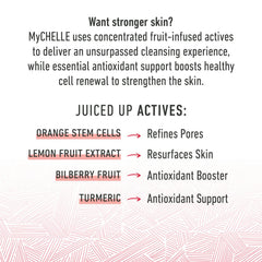 MyChelle Dermaceuticals closeup of cleanser texture highlighting smooth feel