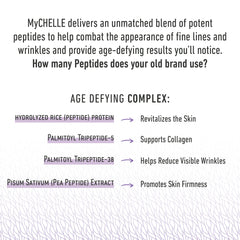 MyChelle cream texture close-up highlighting rich, non-greasy formula