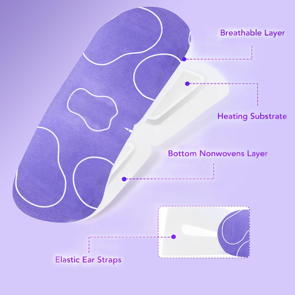 MYEBONG open eye mask interior showing moist-heat layer for soothing warmth