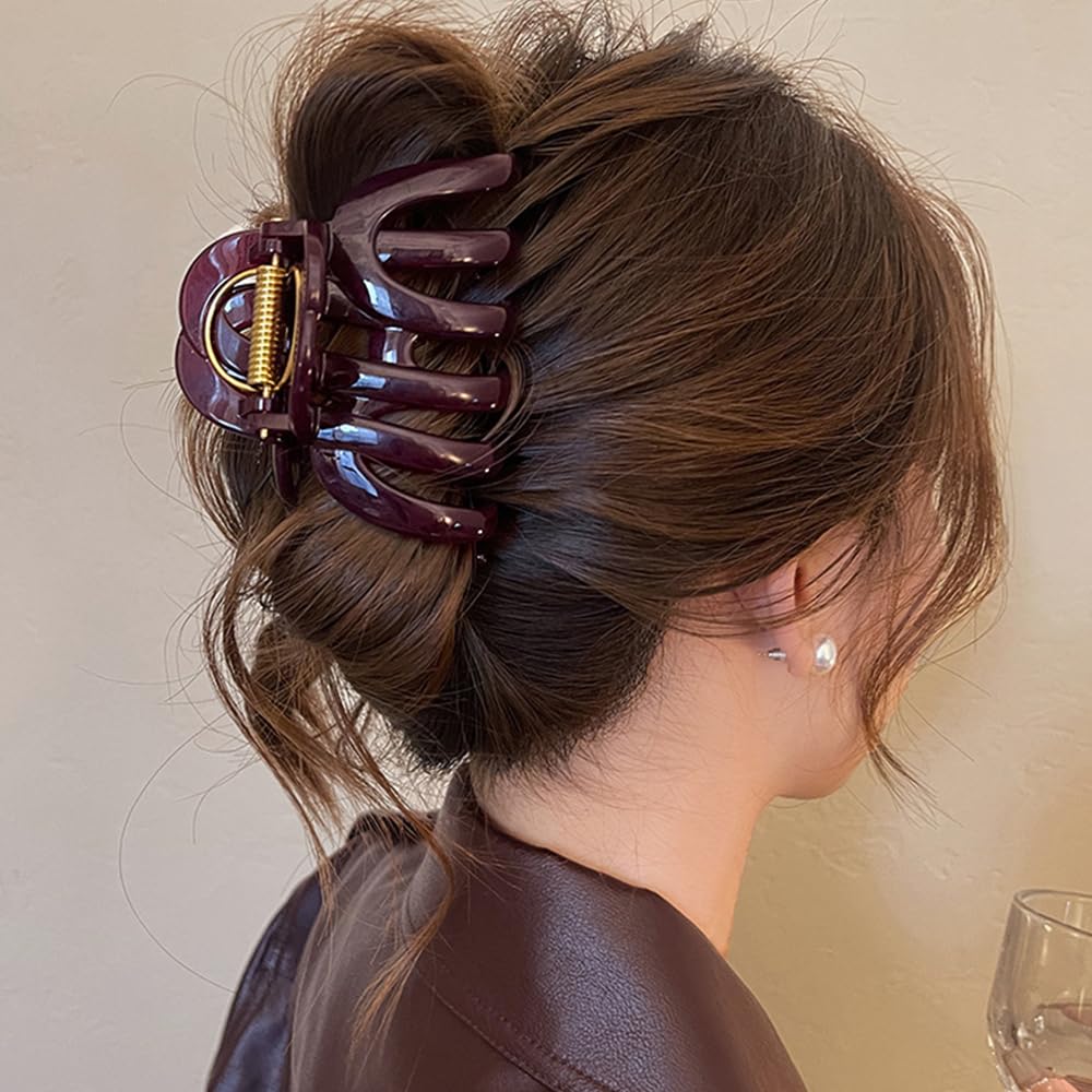 Myhiju clip in half-up hairstyle adding instant vintage color accent