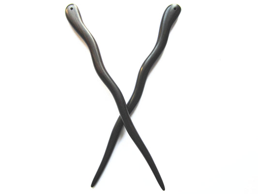 Myhsmooth front view pack of 2 hair sticks showing elegant design and secure hold