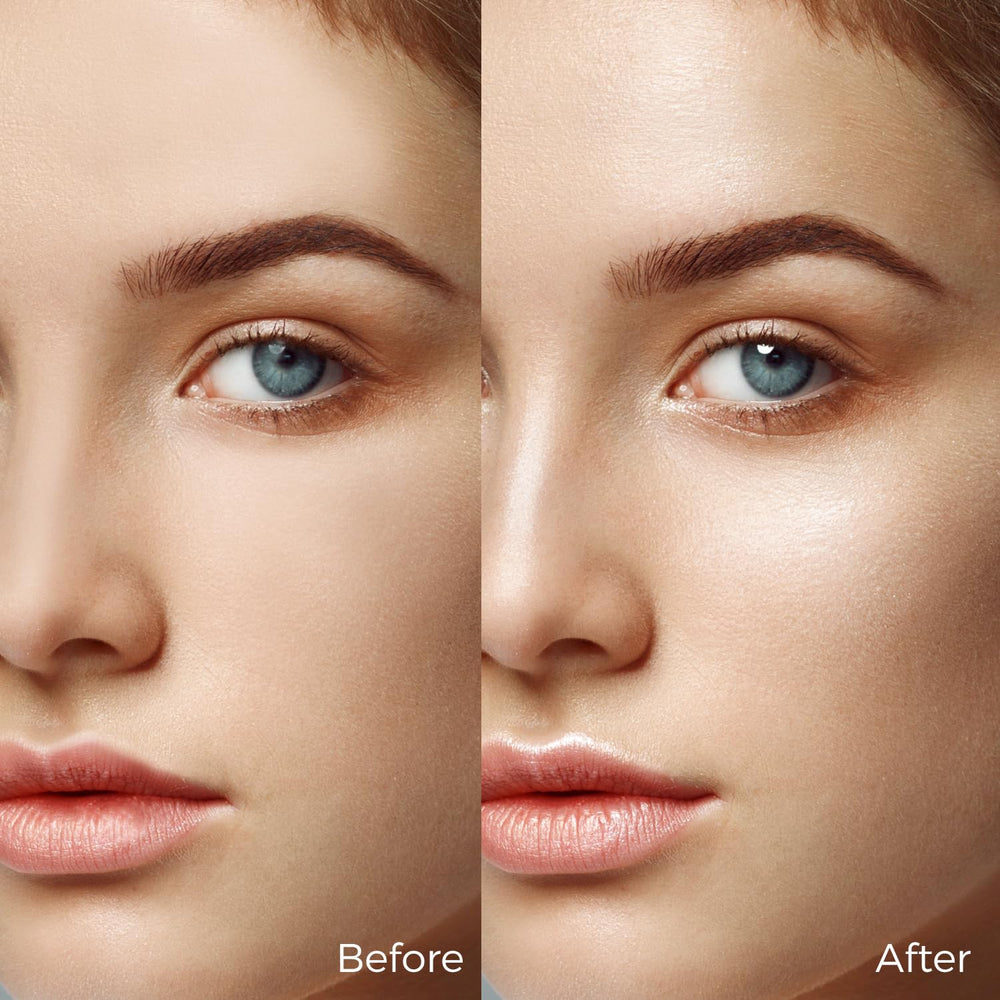 MYMERRY application on cheekbone demonstrating instant natural highlight and soft blendability
