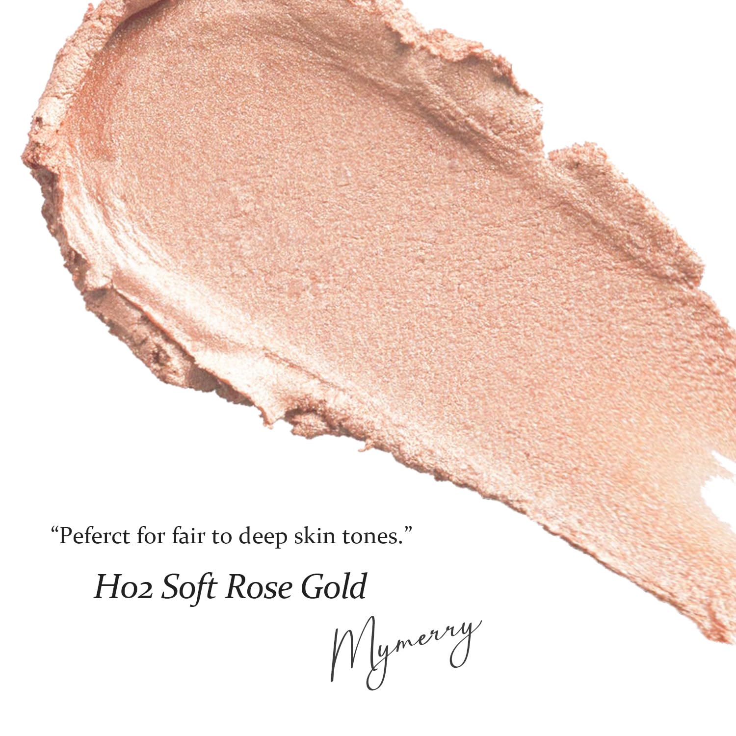 MYMERRY close-up of creamy shimmer texture showing blendable, buildable luminous finish