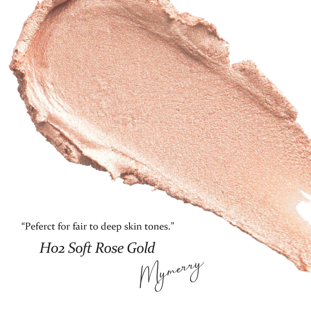 MYMERRY close-up of creamy shimmer texture showing blendable, buildable luminous finish