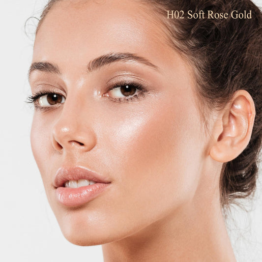 MYMERRY stick twisted open exposing Champagne Rose Gold tip for precise, mess-free application